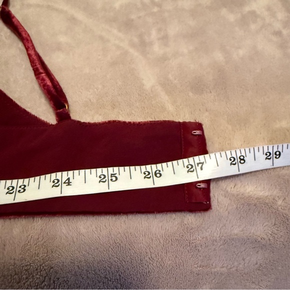 House Of Harlow 1960 by Revolve Wine Velvet Bralette Women's Size XS - Picture 7 of 11